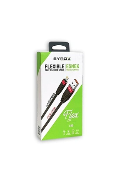 SYROX FLEXIBLE FLAT SILICONE FOR LIGHTNING &DATA CABLE FOR IPHONE C105