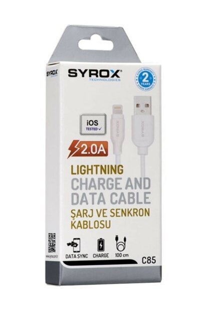 SYROX IPHONE CHARGE AND DATA CABLE  C85