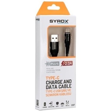 SYROX CHARGER AND DATA CABLE TYPE -C C87