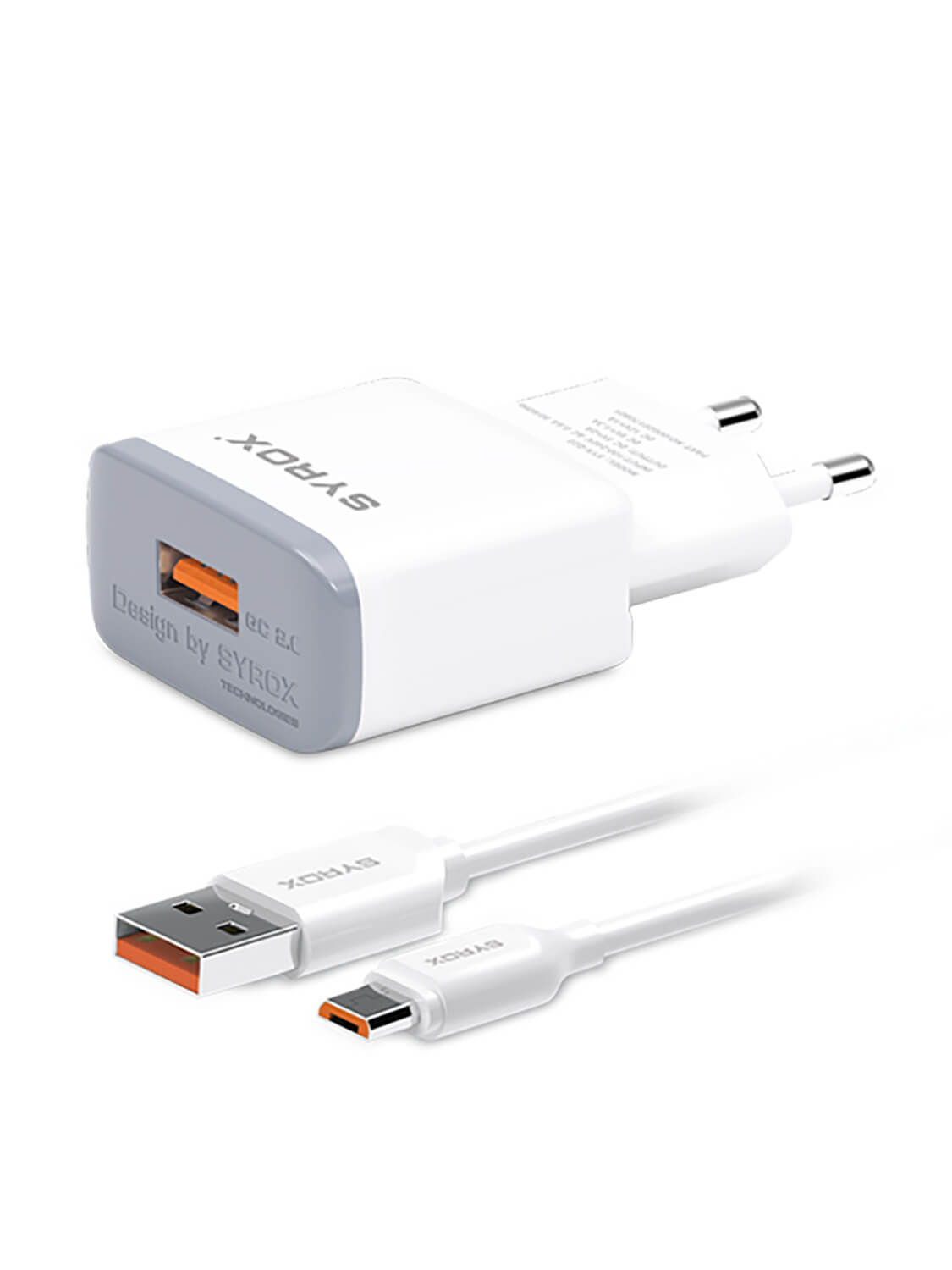 SYROX QUICK WALL CHARGING AND MICRO USB CABLE Q20