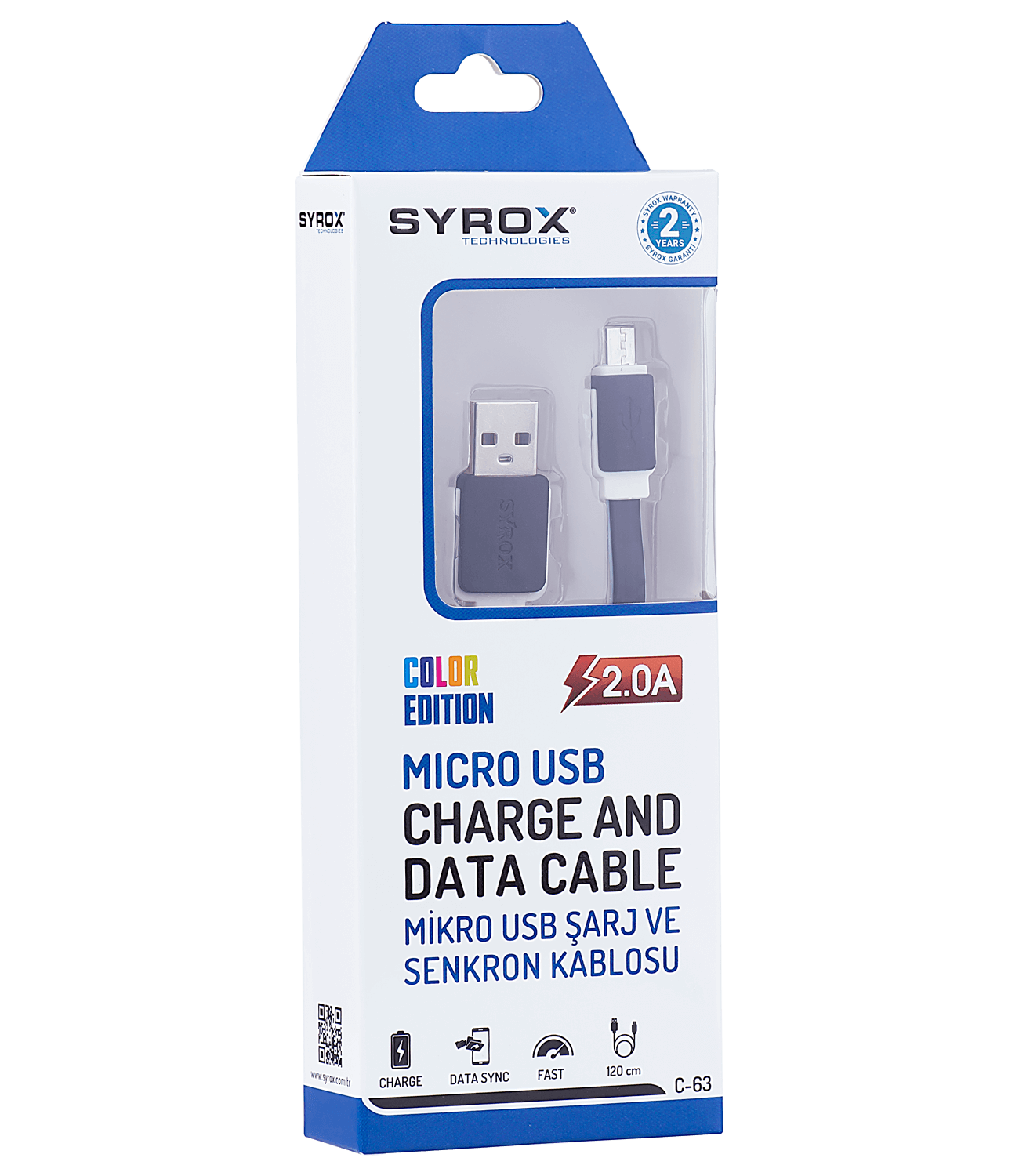 SYROX MICRO USB CHARGE AND DATA CABLE C63
