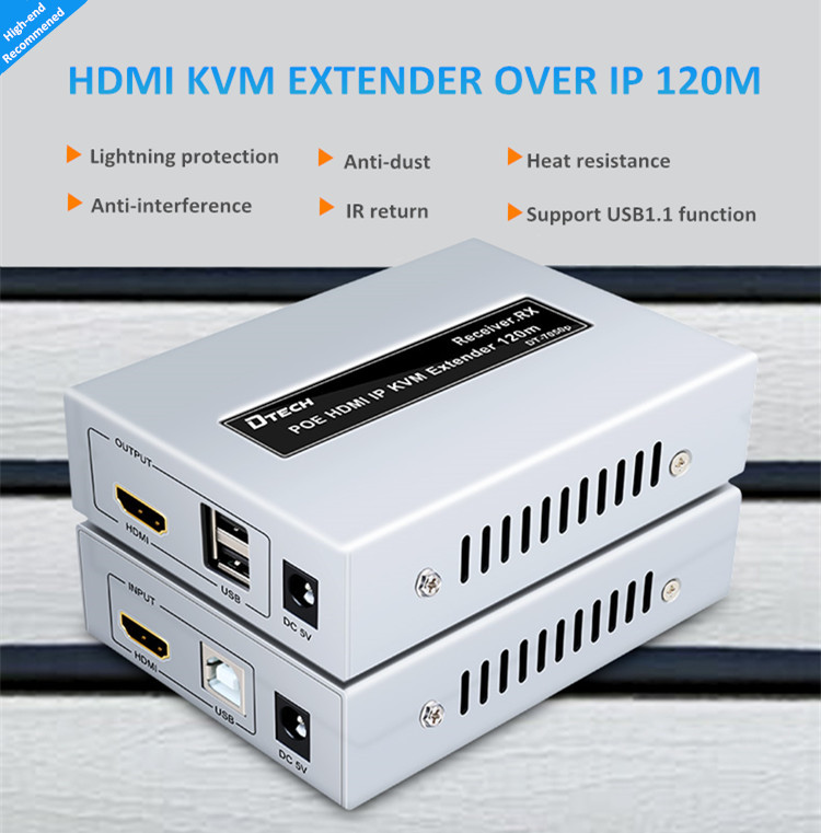 DTECH 120M HDMI KVM EXTENDER OVER IP WITH IR DT-7050